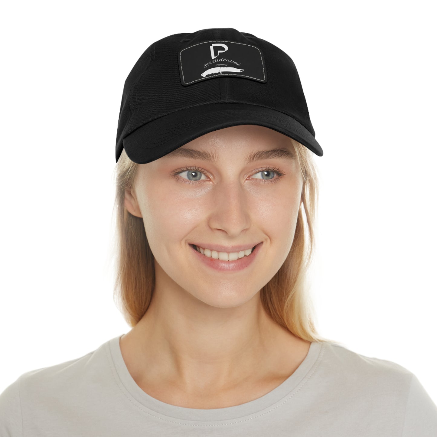 Preziidential Merch - Dad Hat with Leather Patch (Rectangle)